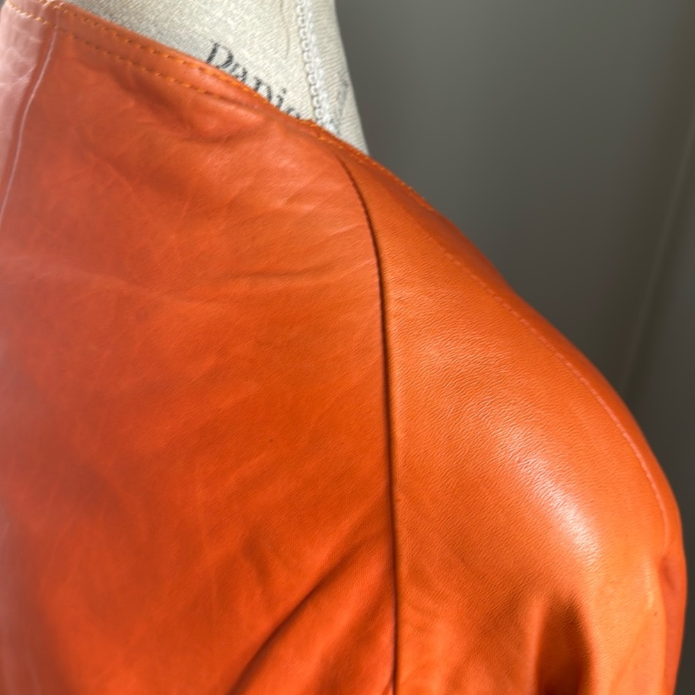 Vintage Sema burnt orange leather suit size 40 - Picture 7 of 16
